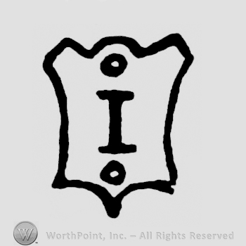 A shield with an I and two small circles