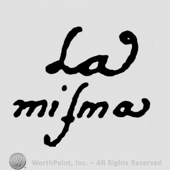 The text La mifma in handwriting