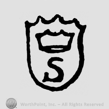A shield with a crown and an S