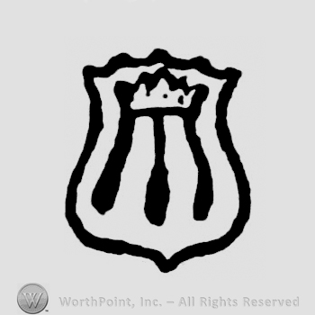 A shield with a crown and three lines