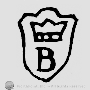 A shield with a crown and a B