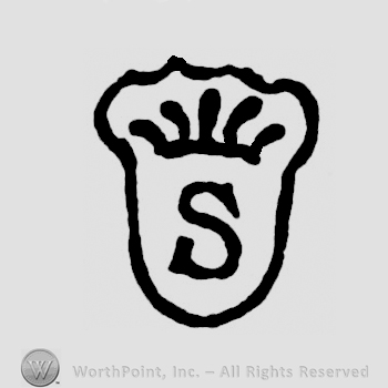A shield with a crown and an S