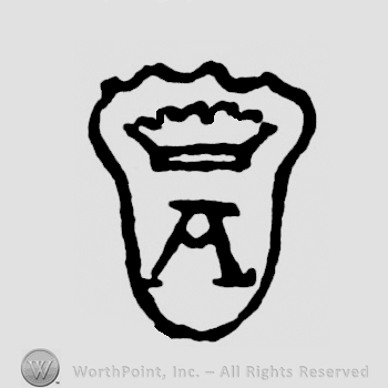A shield with a crown and an A