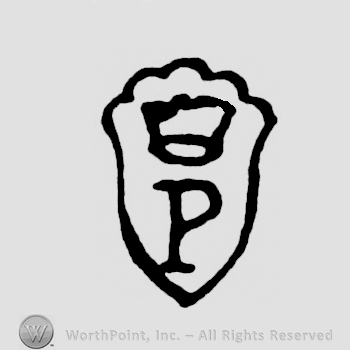 A shield with a crown and a P