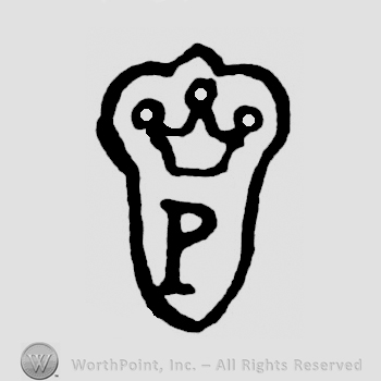 A shield with a crown and a P