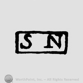 The initials S N inside a rectangle