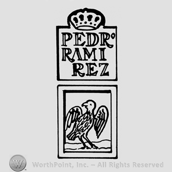 A crown above the nme Pedro Ramirez and an image with  a pigeon