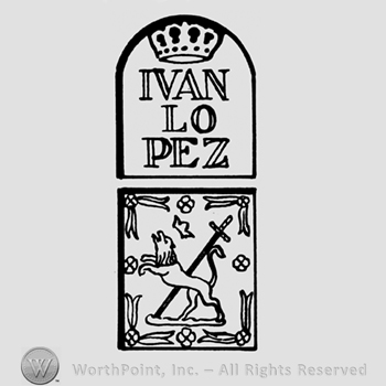 A crown above the name Ivan Lopez above a lion with a sword and a crown