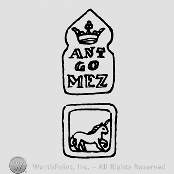 A crown above the name Ant Gomez above an image with an unicorn