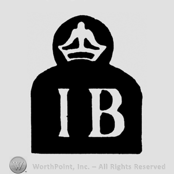 A crown above the initials I B
