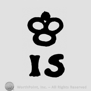 A crown made from three ovals above the initials I S
