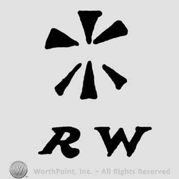 A star shape above the initials R W