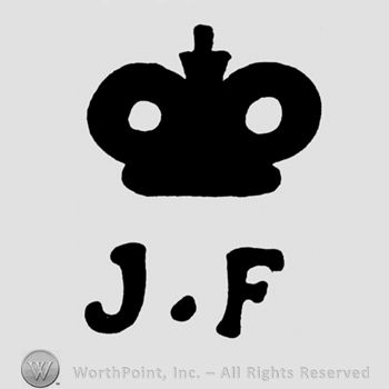 A crown above the initials J F