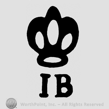A crown above the initials I B
