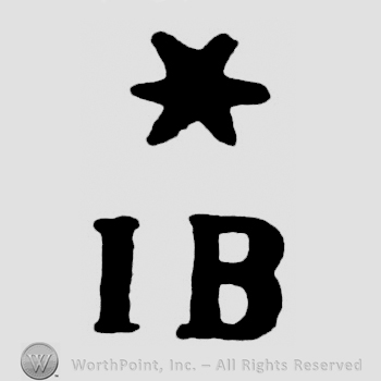 The initials I B under a star