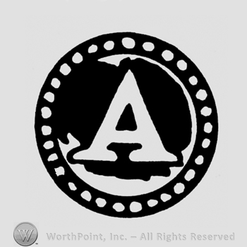 A dotted circle with an uppercase A inside