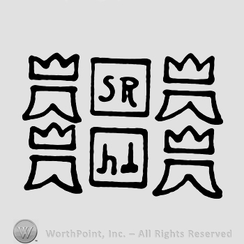 Two squares and four crowns