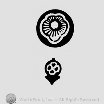 Two circles with flowers inside