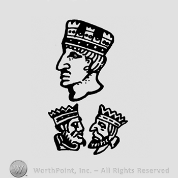 Three men profiles wearing crowns