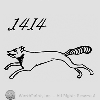 A fox under the number 1414