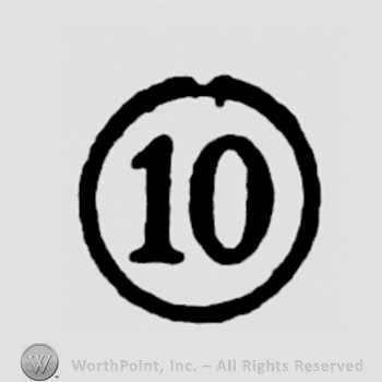 A circle with a 10 inside