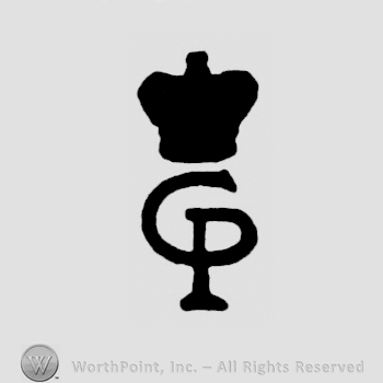 A crown above the initials C P overlapping