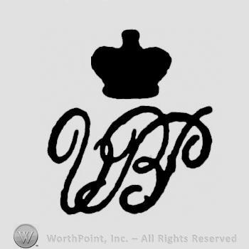 A crown above the initials V B P handwritten