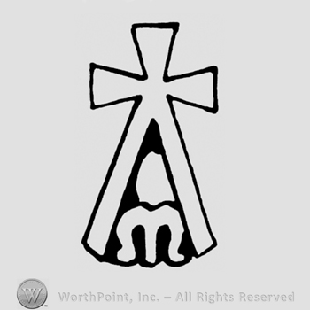 A split cross with an M