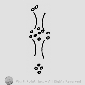 Four curved lines and twelve small circle