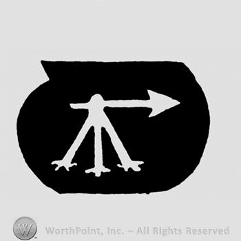 An arrow on a tripod
