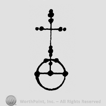 A cross above a circle