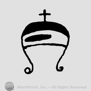 A crown with a cross above