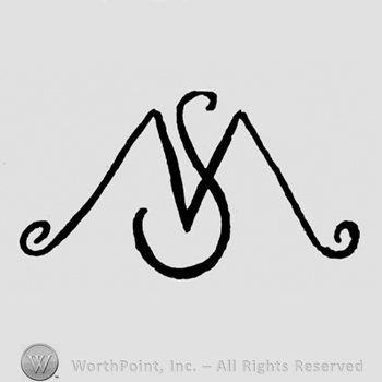 The initials M S overlapping