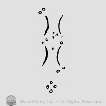 Four curved lines and twelve small circle
