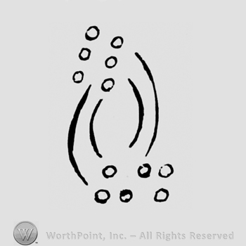 Four curved lines and twelve small circle