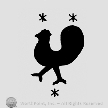A rooster and three stars