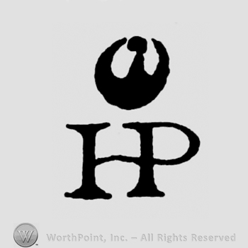 A monogram with a circle and the initials H P