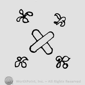 A cross with four fleurs de lis