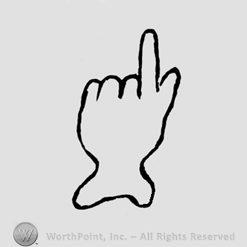 A hand pointing with the index finger