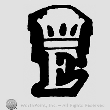 A crown above an uppercase E and the number 1768