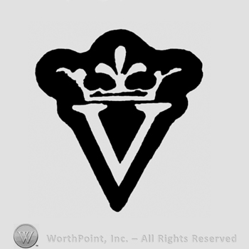 A crown above an uppercase V and the number 1736