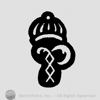 A crown above two interlocking zig-zag lines and the numbers 1750 - 1796