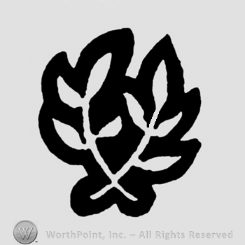Two branches with leaves crossed