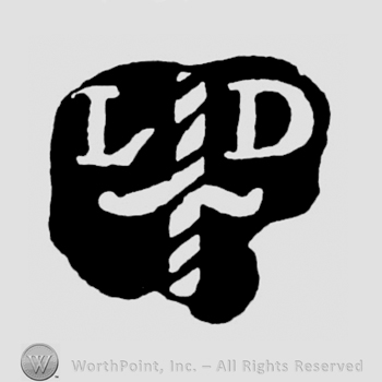 The initials L D and a sword