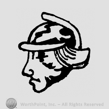 A human head with a helmet, profile
