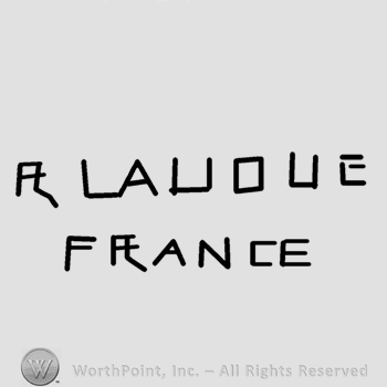 R Lalique France written.