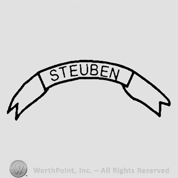 Word Steuben on a ribbon.