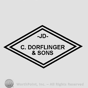 JD C Dorflinger & Sons written inside a diamond.