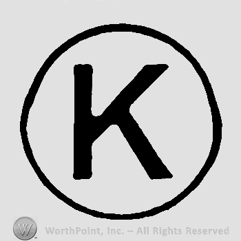 Letter K inside a circle.