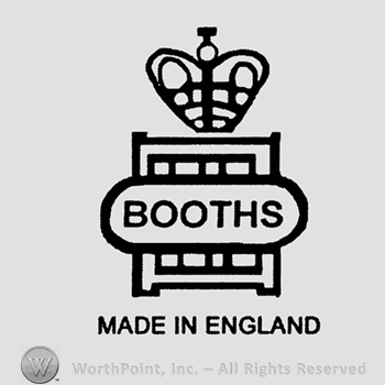 Crown with word Booths below;Made in England at the bottom.